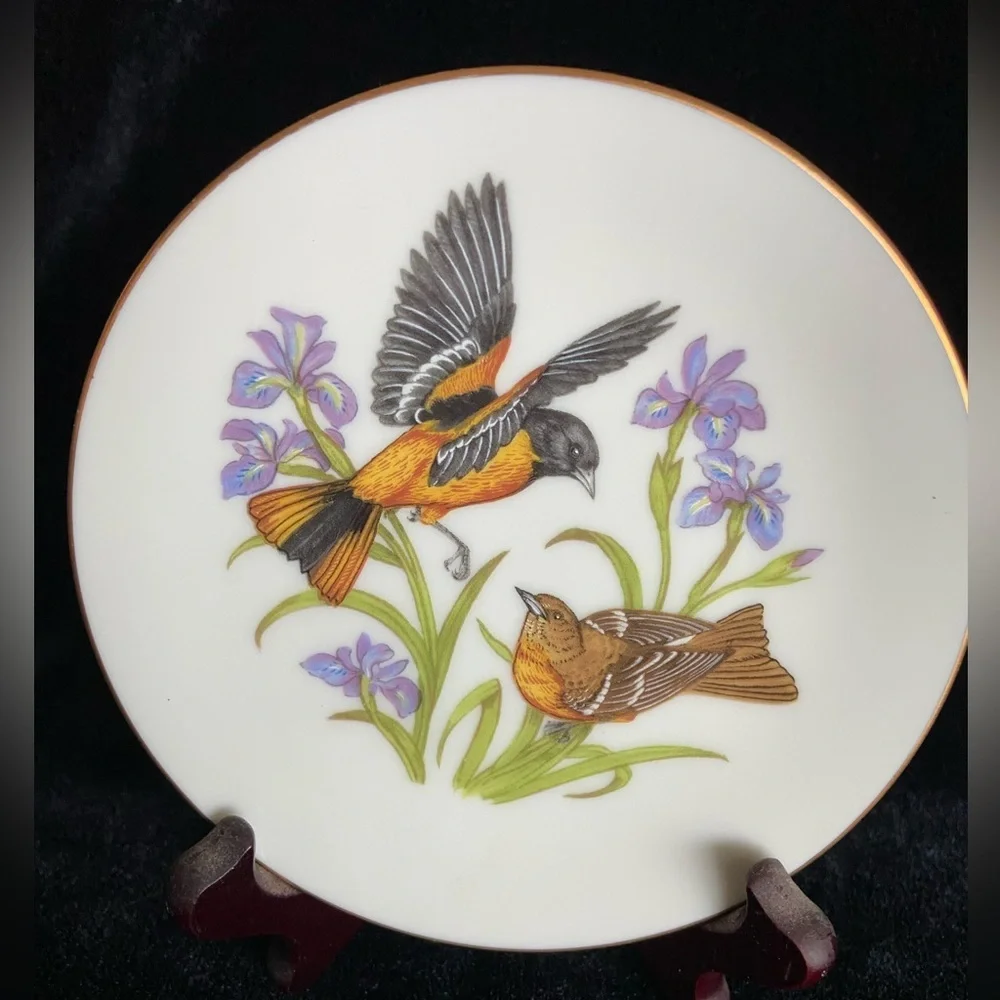 🩵 Song of the Orioles Birds Lenox Collectors Society Member Gift Plate 1993 5